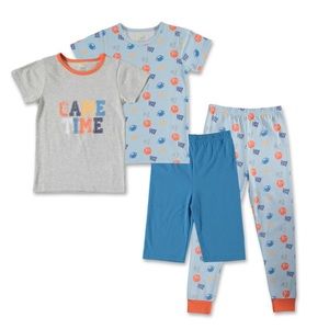 Sol Sleep Boy’s Game Time 4 Piece Pajama Set